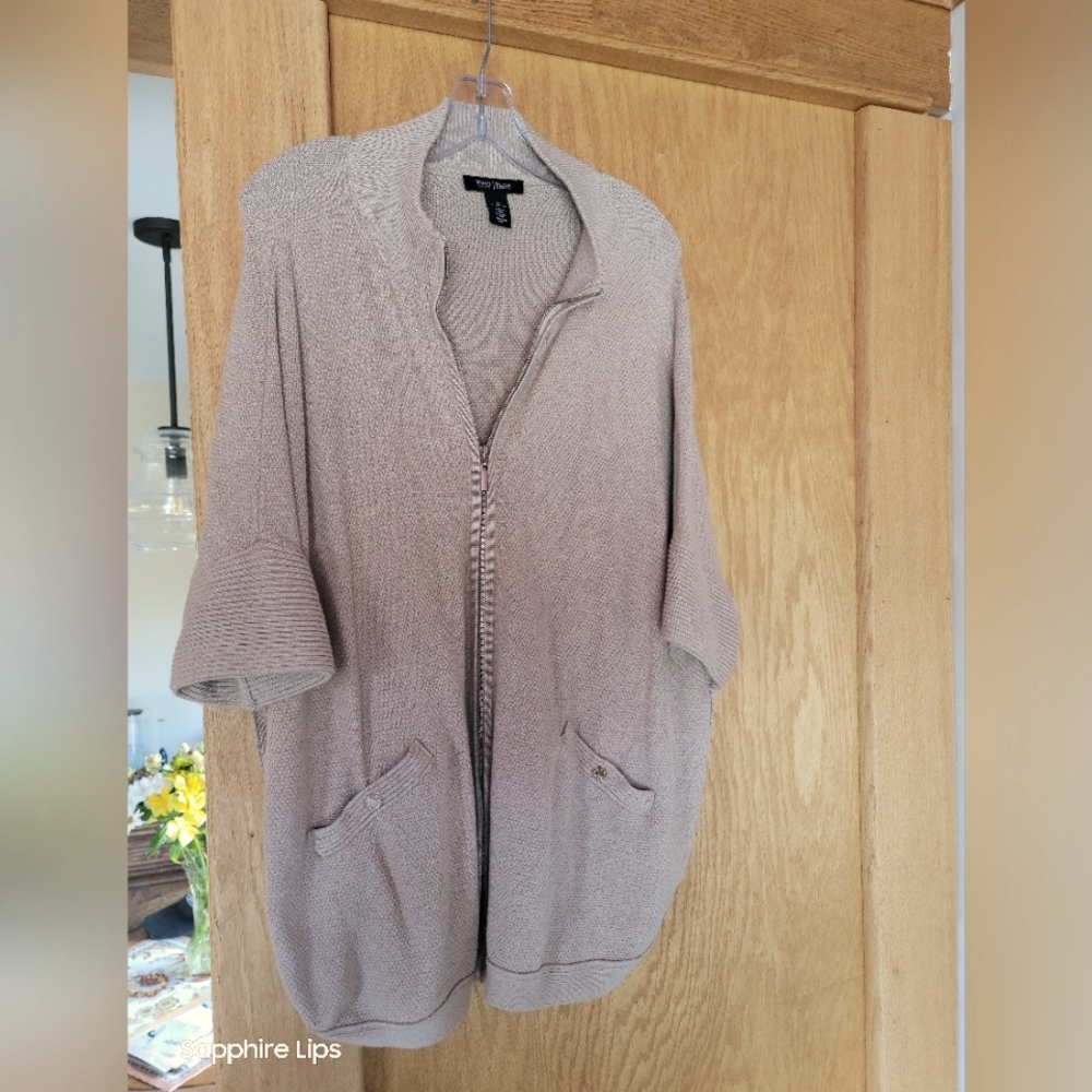 White house Black market Beige Cardigan sweater